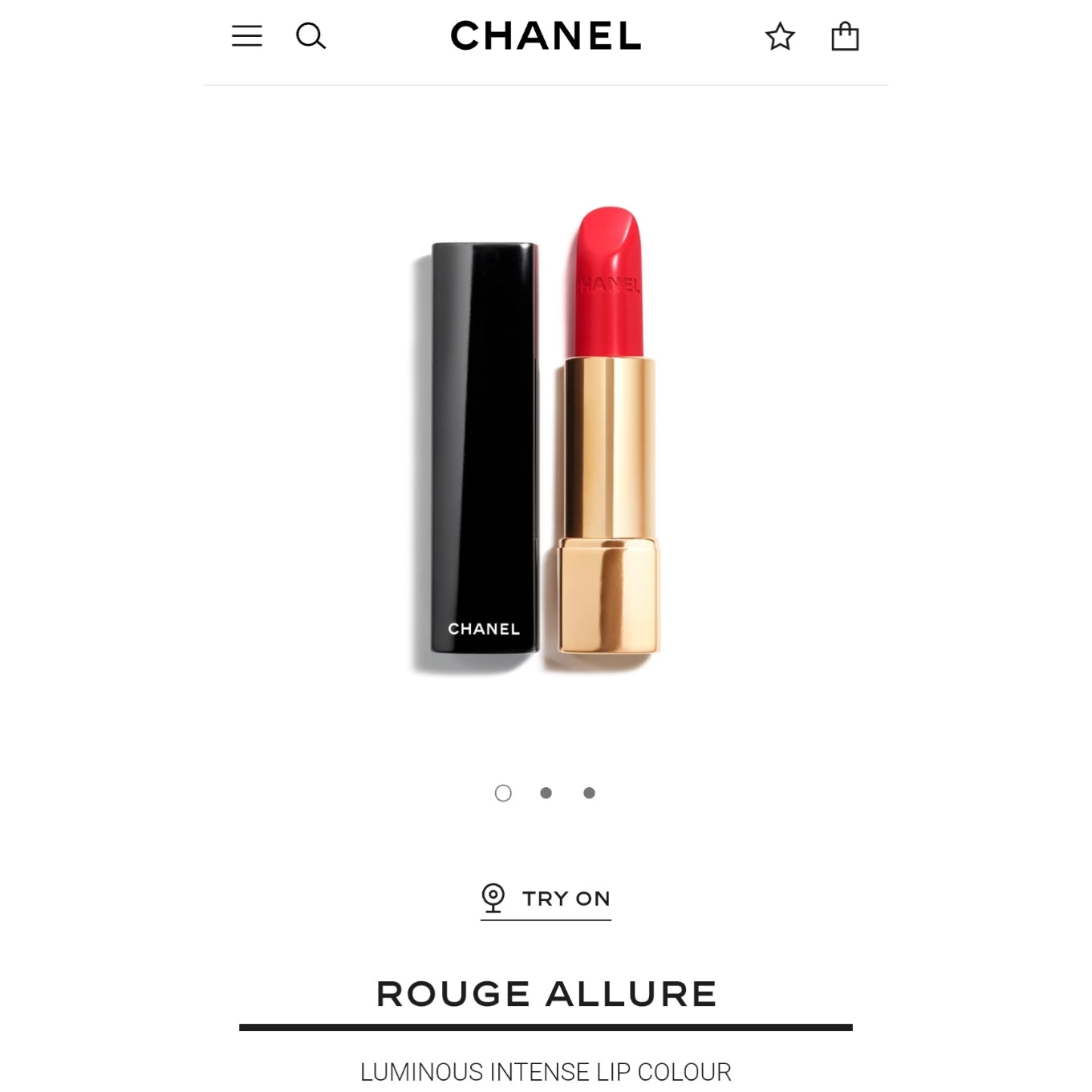 Chanel Rouge Allure Fullsize Lipstick