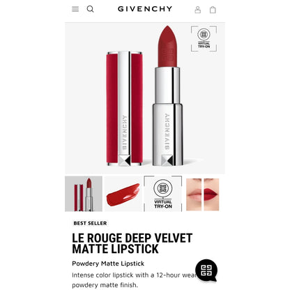 Givenchy Le Rouge Deep Velvet Mini Lipstick 1.5g