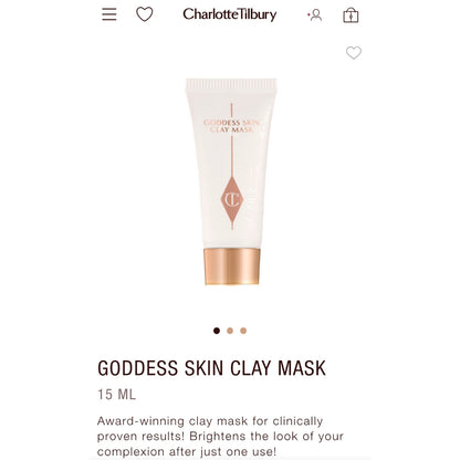 Charlotte Tilbury Goddess Skin Clay Mask 15ml